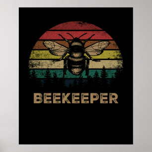 Retro-Geschenk für Vintage Bienenhalter Poster