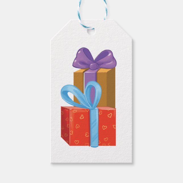 Retro-Geschenketiketten Geschenkanhänger (Vorderseite)