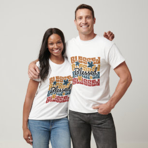 Retro Gesegnet - Erntedank T-Shirt
