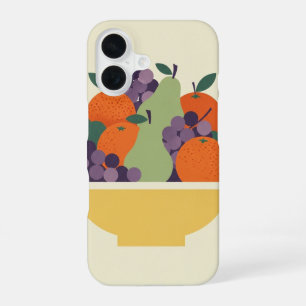 Retro gestaltete Obstschale iPhone 16 Hülle