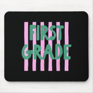 Retro-gestreifte erste Klasse zurück zur Schule 1. Mousepad