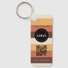 Retro gestreifte QR-Code-Prüfung für benutzerdefin Schlüsselanhänger