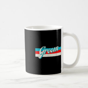Retro gestreifter Bräutigam Trauzeugen verlobt Hoc Kaffeetasse