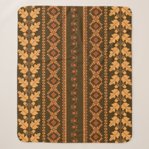 Retro gestreifter Herbst Kreuzstich Sherpadecke
