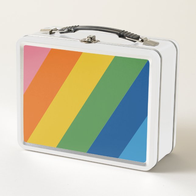 Retro gestreifter Lunchbox (Vorderseite)