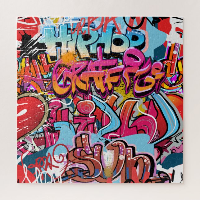 Retro gestreiftes Innendesign. Puzzle (Vertikal)