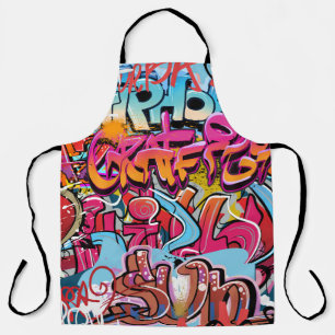 Retro gestreiftes Innendesign. Schürze