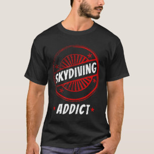 Retro gestresster Fallschirmspringer-Süchtiger T-Shirt