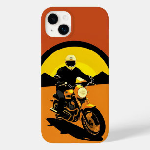 Retro gestylter Motorradfahrer bei sonnigem Sonnen Case-Mate iPhone 14 Plus Hülle