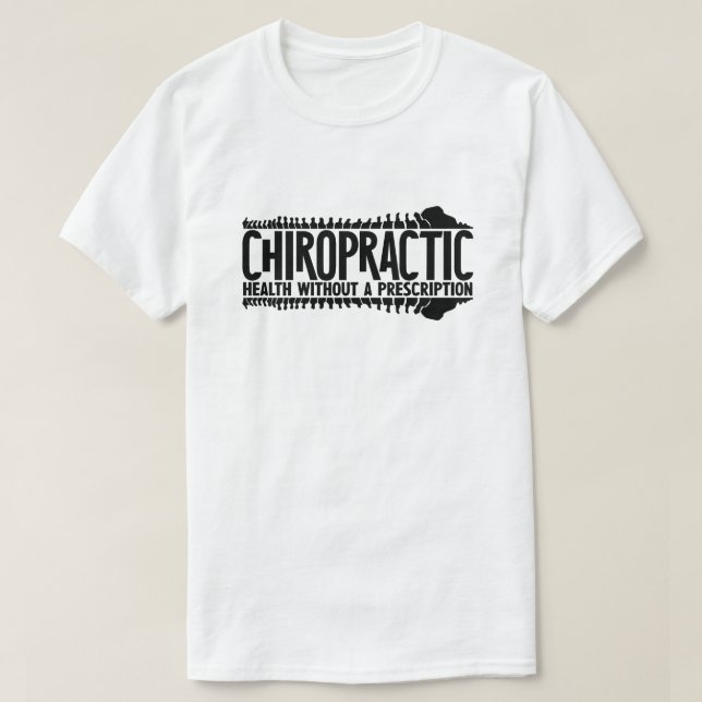 Retro-Gesundheit ohne Verschreibung Chiropraktisch T-Shirt (Design vorne)