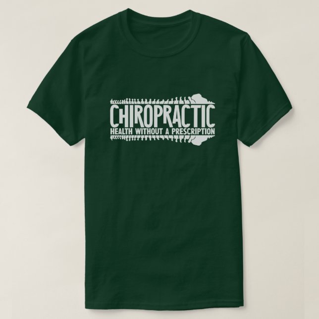 Retro-Gesundheit ohne Verschreibung Chiropraktisch T-Shirt (Design vorne)