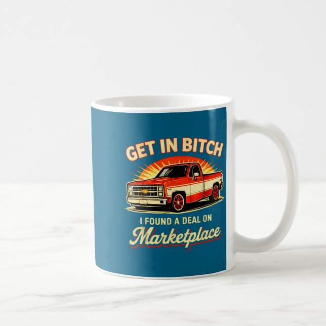 Retro Get In I Found A On Marketplace  Kaffeetasse (Rechts)