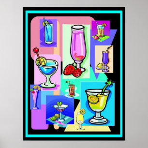 Retro Getränke Poster