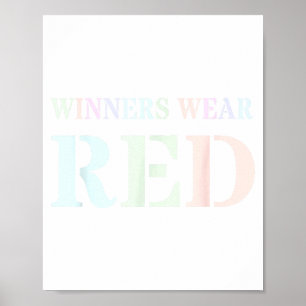Retro-Gewinner tragen roten Spirit Week-Kriegsspie Poster