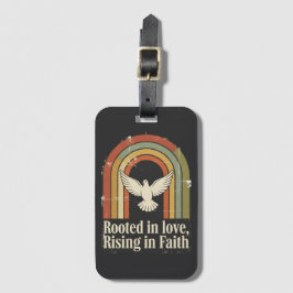 Retro-gewurzelte und aufstrebende Glaubensgestaltu Gepäckanhänger