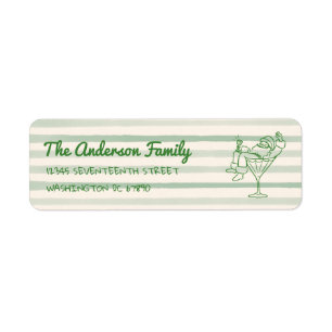 Retro gezeichneter grüner Weihnachtsmann Frohe Wei