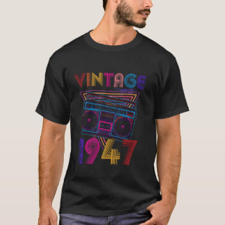 Retro Ghetto Blaster 1947 75. Geburtstag T-Shirt