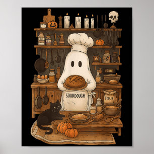 Retro Ghost Backwaren Halloween Soky Koch B Poster