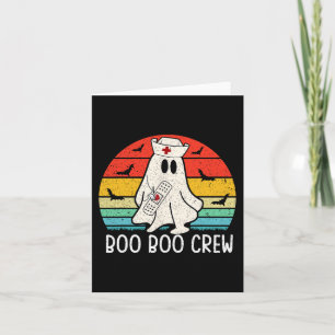 Retro Ghost Boo Crew Frauen Kindergärten Karte