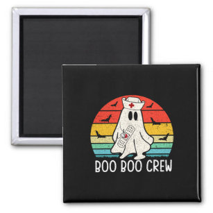 Retro Ghost Boo Crew Frauen Kindergärten Magnet