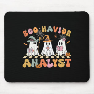 Retro Ghost Boo Havior Analyst Therapist Bcba Hall Mousepad
