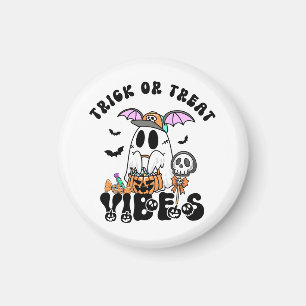 Retro Ghost Candy Halloween Trick oder Treat vibes Magnet