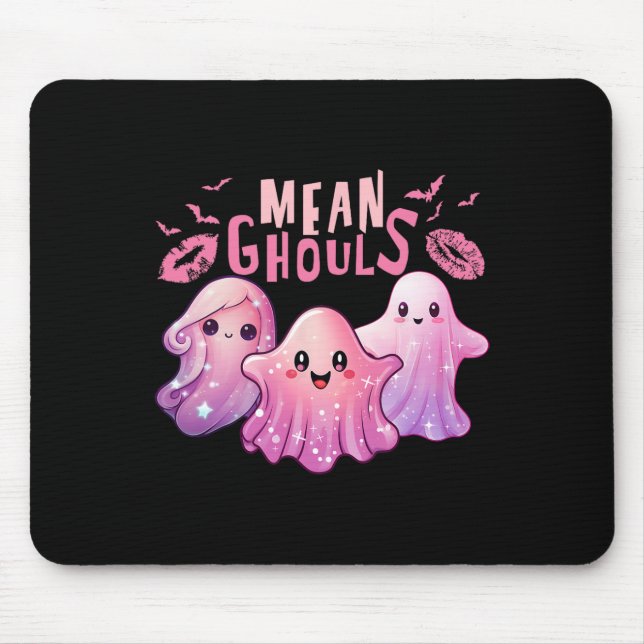 Retro Ghost Gemein Ghouls Spaß Halloween Spooky Se Mousepad (Vorne)