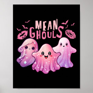 Retro Ghost Gemein Ghouls Spaß Halloween Spooky Se Poster
