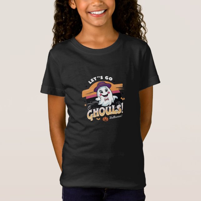 Retro Ghost Halloween Spielerisch "Lass’s Go Ghoul T-Shirt (Vorderseite)