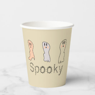 Retro Ghost Hand Lettern Spooky Pappbecher