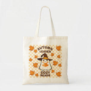 Retro Ghost Herbst lässt gemütliche Rezensionen Ha Tragetasche