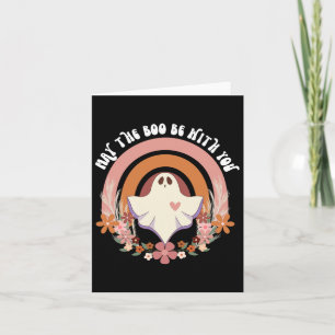 Retro Ghost Vintag Floral Boho Halloween Niedlich Karte