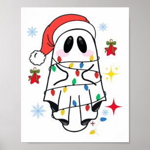 Retro Ghost Weihnachtsfeiertag Weihnachten Weihnac Poster