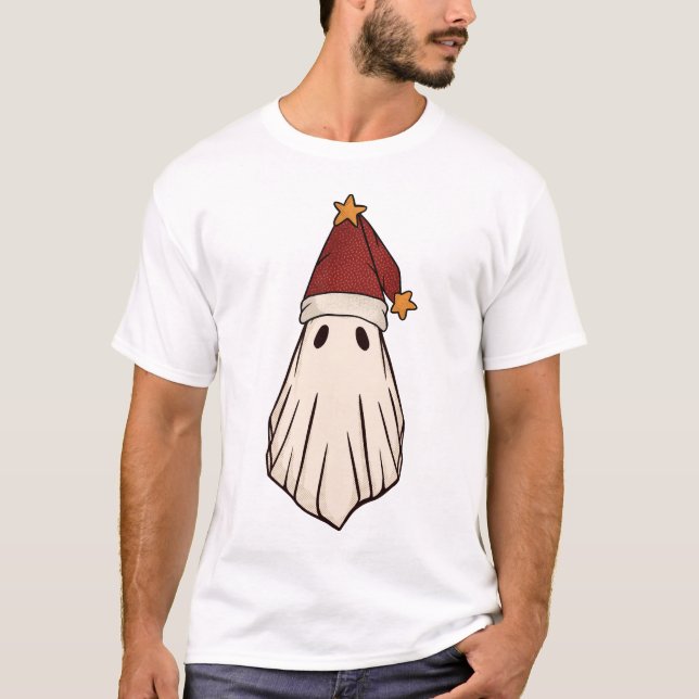 Retro Ghost Weihnachtsfeiertag Weihnachten Weihnac T-Shirt (Vorderseite)