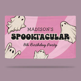 Retro Ghosts Halloween Kindergeburtstag Party Banner