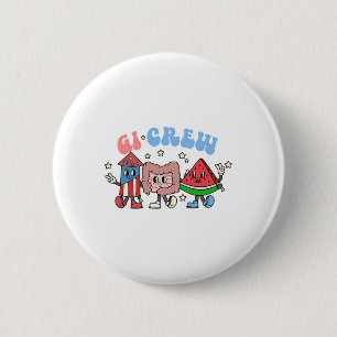 Retro Gi Crew 4. Juli Krankenpfleger Gastr Button