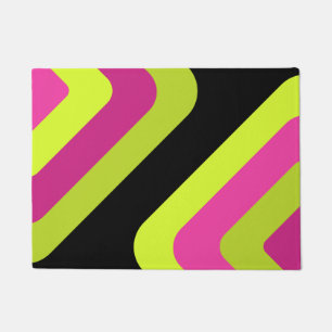 Retro Giant Diamonds Chartreuse Magenta Fußmatte