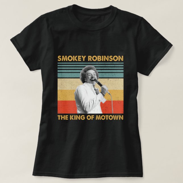 Retro gibt Smokey Robinson, der König von Motown T-Shirt (Design vorne)