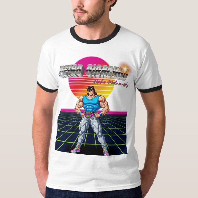 Retro Gigachad  T-Shirt (Vorderseite)