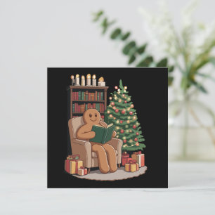 Retro Gingerbread Lesbücher Weihnachtslehrer Einladung