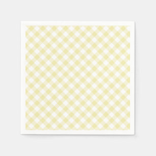 Retro-Gingham-Buttergelb Serviette