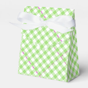 Retro-Gingham-Frühlingsgrün Geschenkschachtel