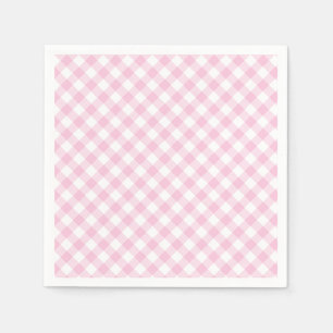 Retro-Gingham Hellrosa Serviette