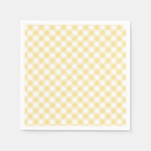 Retro-Gingham Kanariengelb Serviette