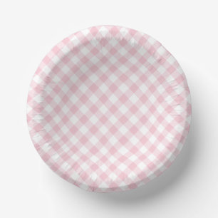 Retro-Gingham Rosa Pappteller