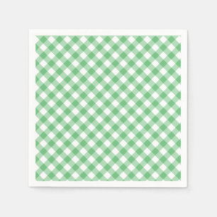 Retro-Gingham Sommergrün Serviette