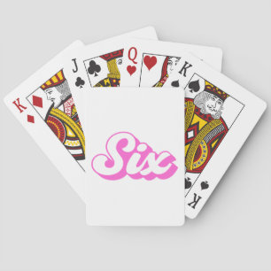 Retro Girl 6. Geburtstag Spielkarten