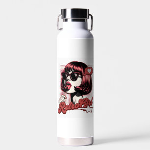 Retro Girl Edelstahl-Wasserflasche Trinkflasche