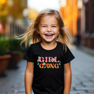 Retro "Girl Gang Girls Basic T - Shirt