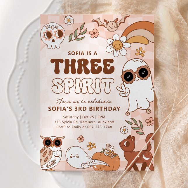 Retro Girl Halloween Einladung (Von Creator hochgeladen)